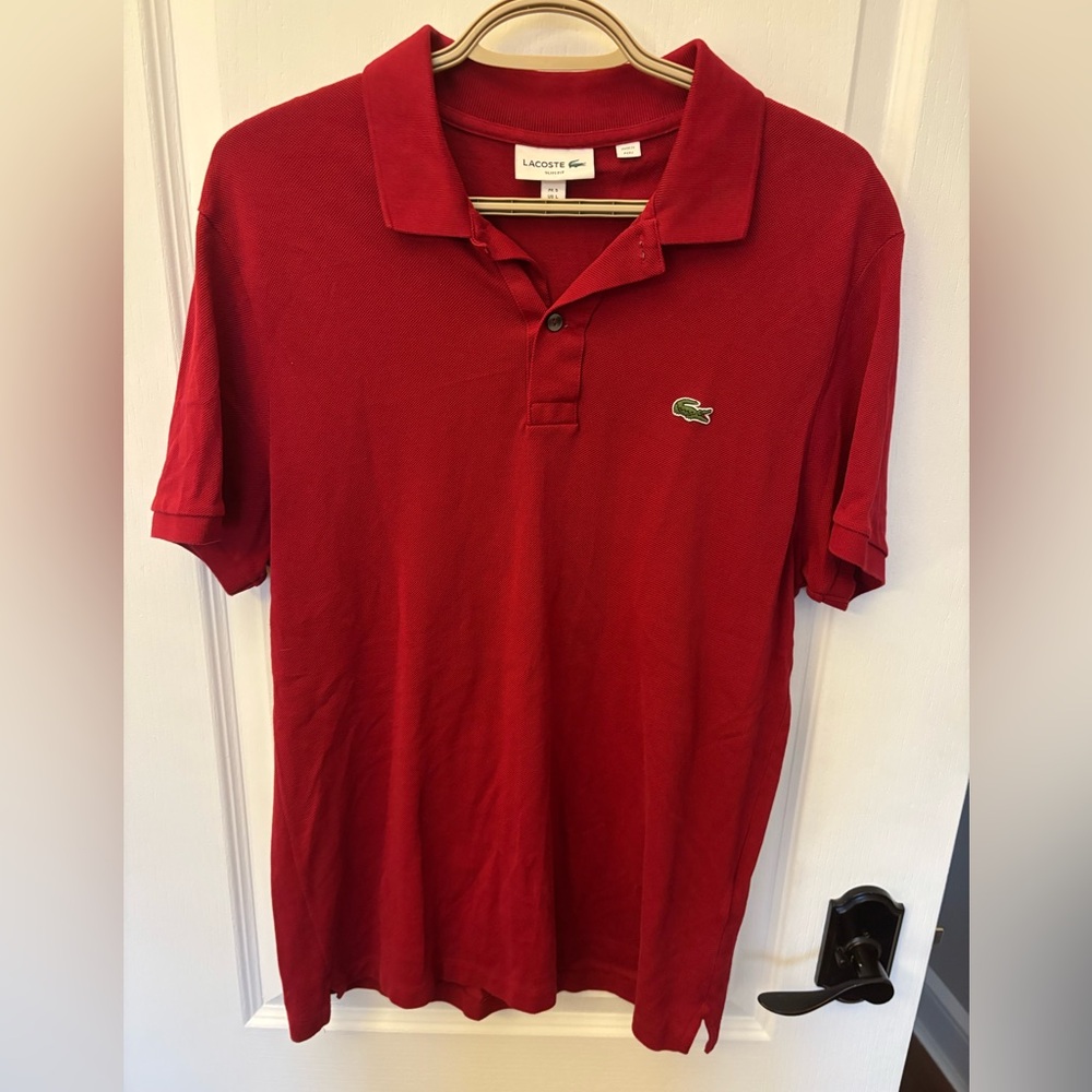 Lacoste Men's Polo in Rich Red NWOT